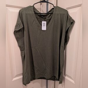 TORRID Olive Short Sleeve V-Neck Tee